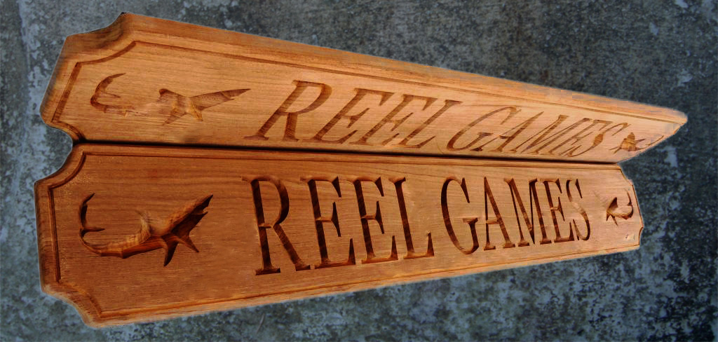 REEL GAMES custom nameboard