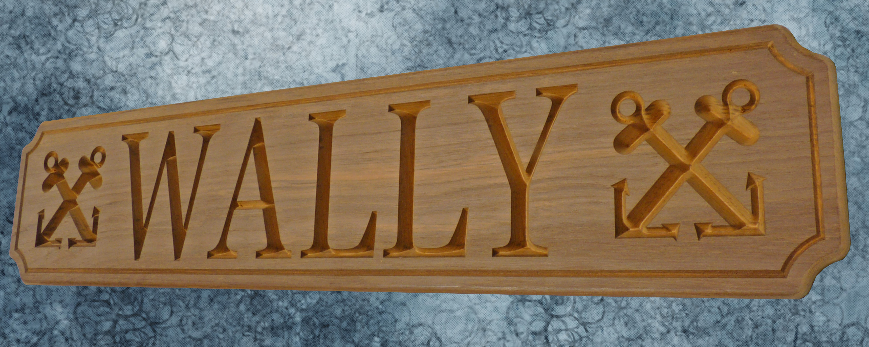 WALLY custom nameboard