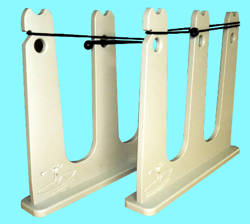 2 sup rack white with aqua background