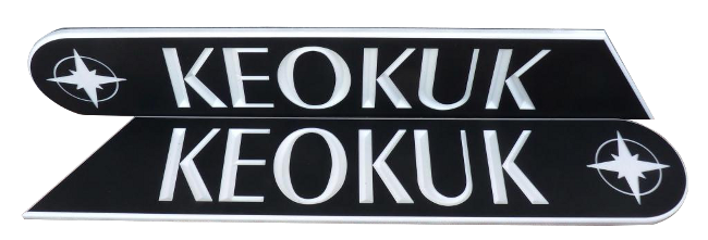 custom ksb nameboard KEOKUK WHITE BACKGROUND