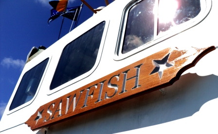 custom name board uscg sawfish