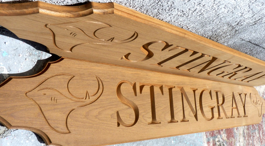 custom name board uscg stingray