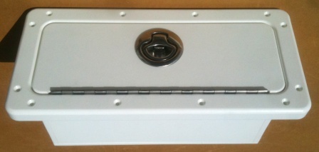 Mid-Size Boat Glove Box -- $239.95 -- Measures 14W x 6-3/8H x 5D Comes  with Gasketed Door and SS non-locking Latch Included